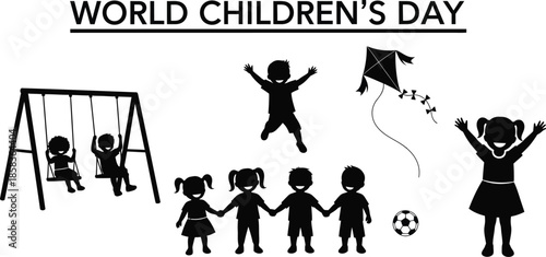 Children celebrating World Children's Day with joyful activities