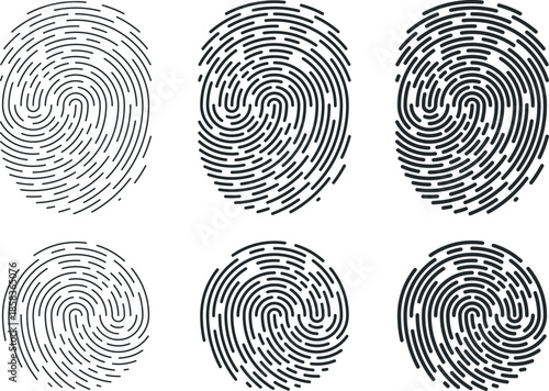 Digital fingerprint set for identity verification