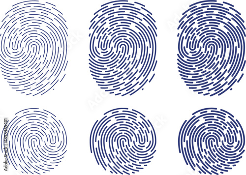 Minimalist fingerprint icons for biometric security