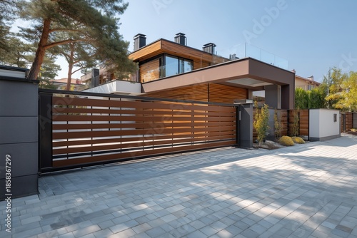 Modern Gate Sliding Gate Automation for Iron and Metal House Entrance