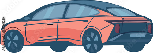 Sleek Modern Luxury sedan car 