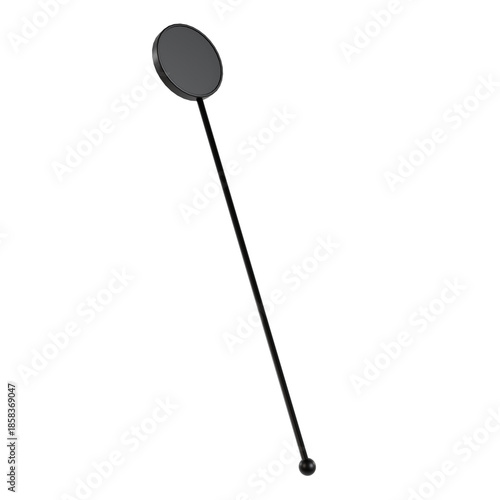 3D rendering of a stir stick for drinks such as tea, juice, and coffee. For promotional logo sticker mockups in cafes.