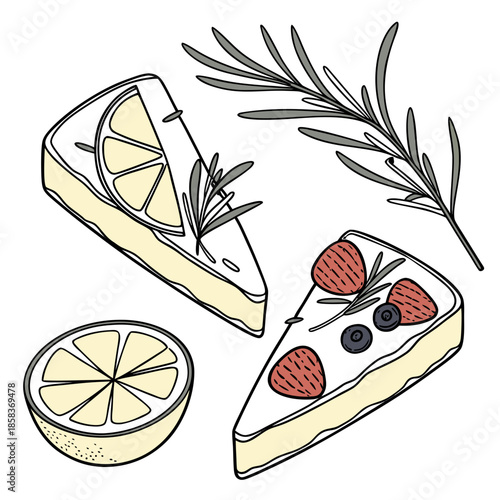 Minimal Food Plating Illustration Clean Vector W () SVG Cut File for Cricut