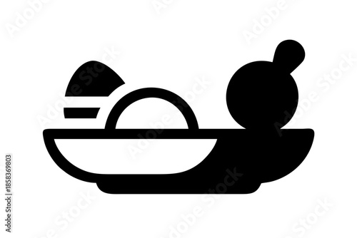 Clean Food Composition With Soft Colors Minimal V SVG Cut File for Cricut