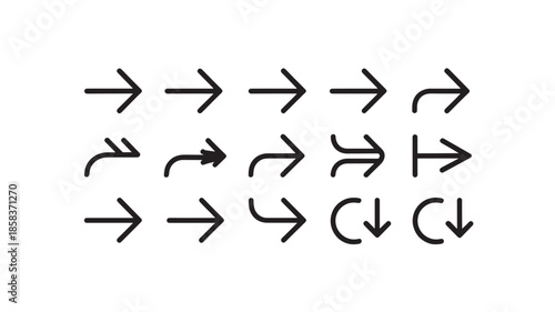 Arrows Direction Symbols Set for Navigation and Flow Indication
