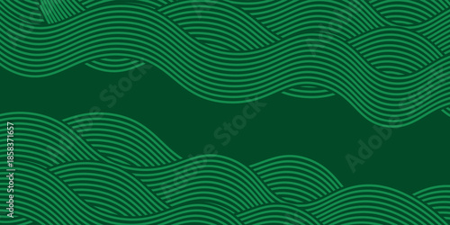 farm green banner, organic abstract background with fields. wavy green lines, natural organic products. ecology background. striped farmer green Pattern