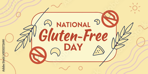 Celebrating National Gluten-Free Day, Food awareness illustration 