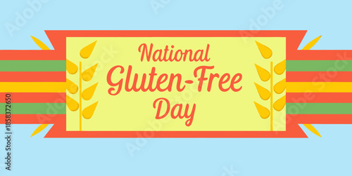 National Gluten-Free Day banner with wheat ears