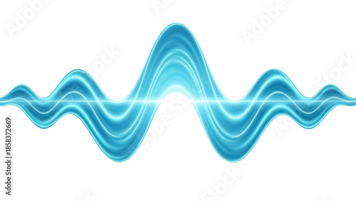 Isolated aqua wave with bright light flash effect creates cool futuristic motion graphic art