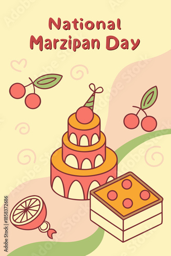 National Marzipan Day: Celebration with a Festive Cake and Desserts