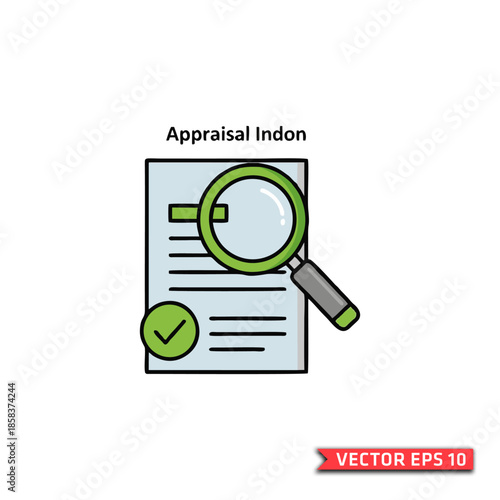Appraisal Document Icon, Evaluation, Inspection, Approval