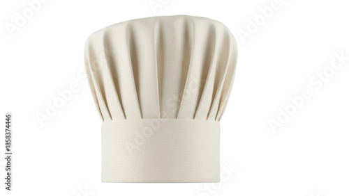 Photos Isolated classic chef hat on neutral, cooking, catering, restaurant uniform acce
