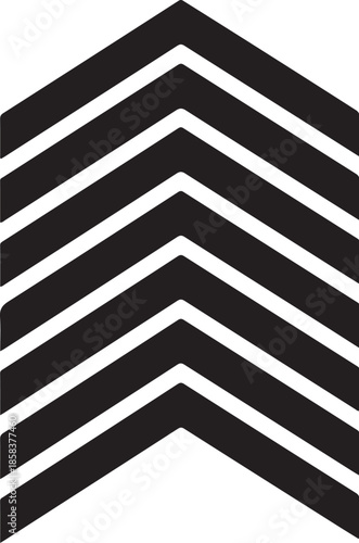 Military rank insignia chevron icon