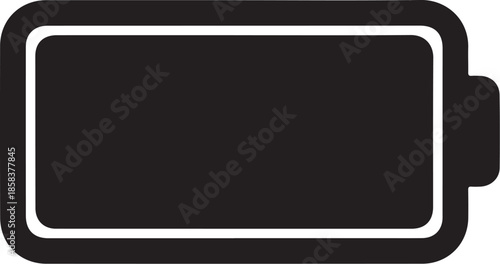 Empty battery charging indicator icon