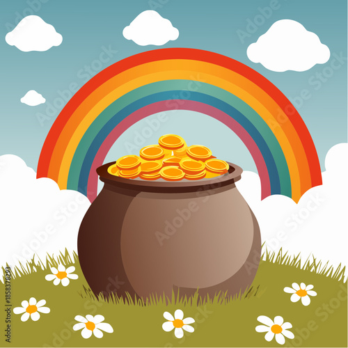 A large stack of shiny golden coins piled on a plate.