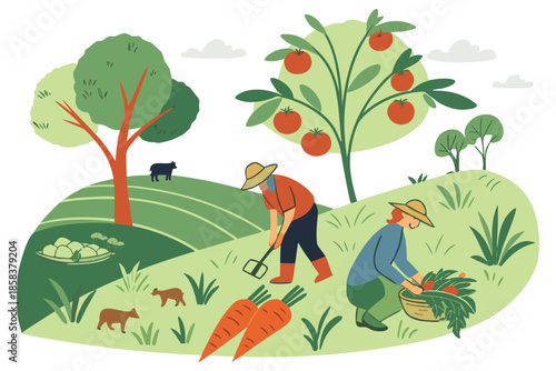 Sustainable Agriculture Food Illustration  Vector  (11) Vector Illustration