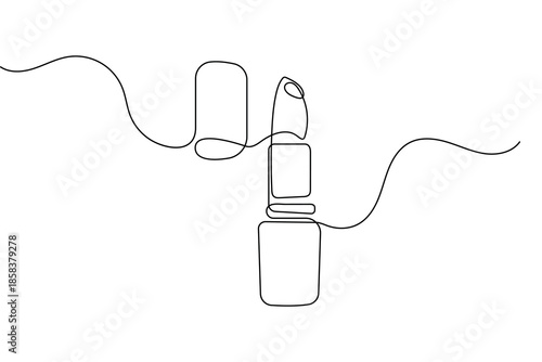 Lipstick icon in a simple flat style isolated on a white background for makeup and beauty designs