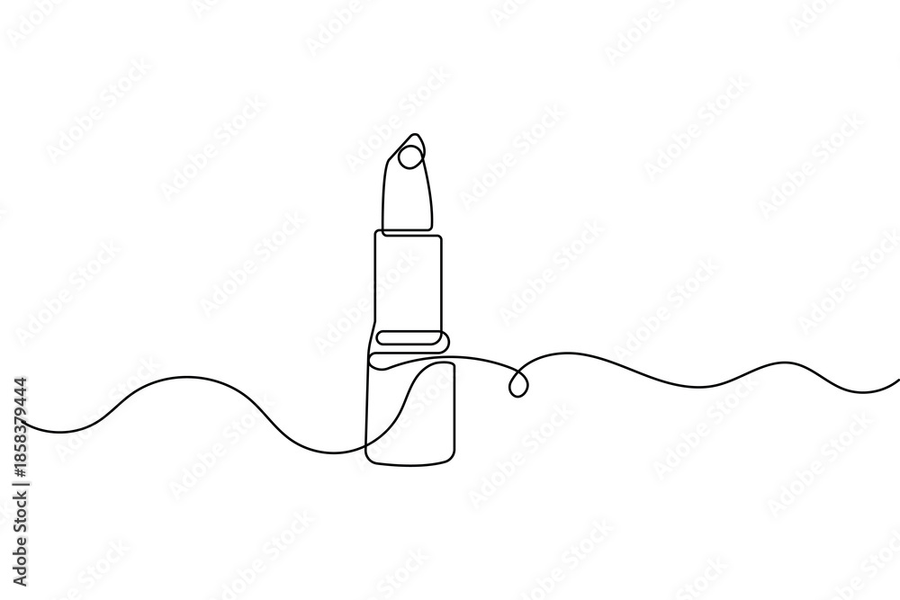 Obraz premium Lipstick icon in a simple flat style isolated on a white background for makeup and beauty designs