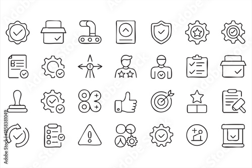 Validation and Checklist UI Icons for Operational Workflow Management