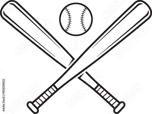 Baseball bats and ball