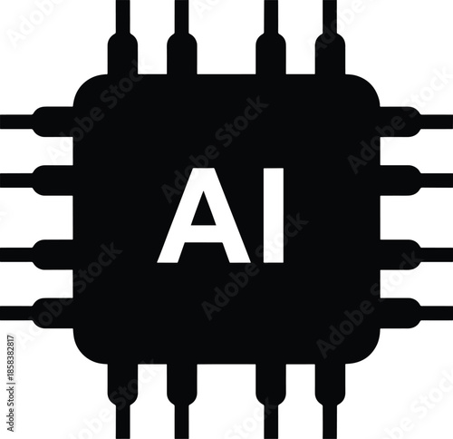 Artificial intelligence microchip representation