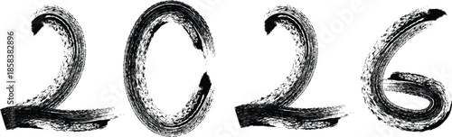 A black and white image of the year 2026 in a stylized font