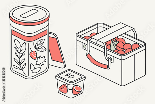 Food Preservation Concept Illustration  Minimal Ve (5) Vector Illustration