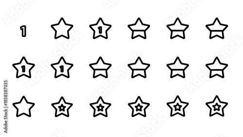 Collection of Stars with One Highlighted.