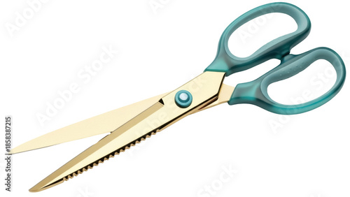 Fotografía Isolated zig zag scissors cutting tools craft supplies precision sewing scissors