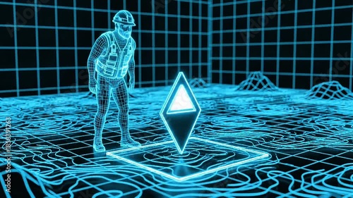 Virtual Reality Action, Soldier, Digital Environment, 3D Graphic, Tech Innovation