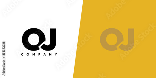 Letter O and J, OJ logo design template. Minimal monogram initial based logotype.