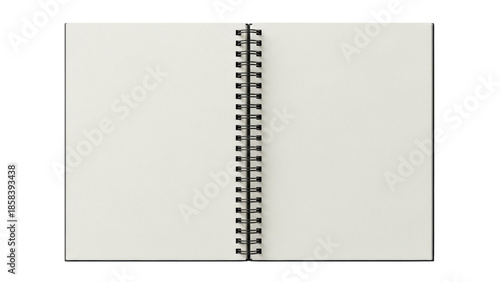 Billede på lærred Isolated Notepad, Diary, Notebook, Journal Open Blank Pages for Writing or Drawi