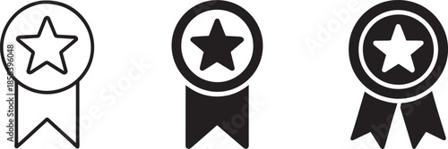 Superior icon set in filled and thin line silhouette style for UI, web and app design, EPS vector.