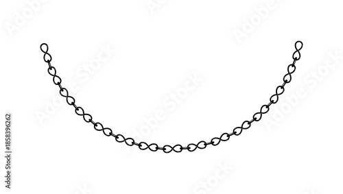 Infinity Chain symbol, black isolated silhouette
