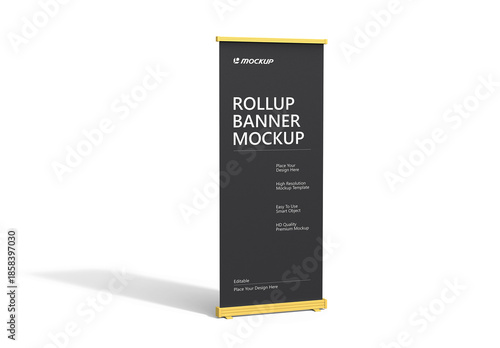 Realistic Roll-up Banner Mockup