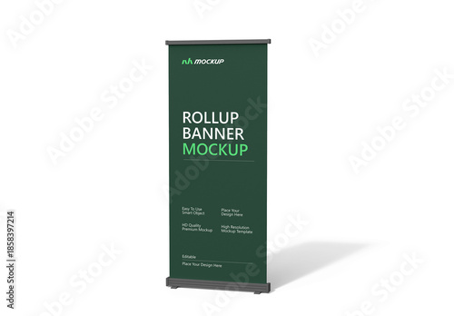 Vertical Roll-Up Banner Display Mockup