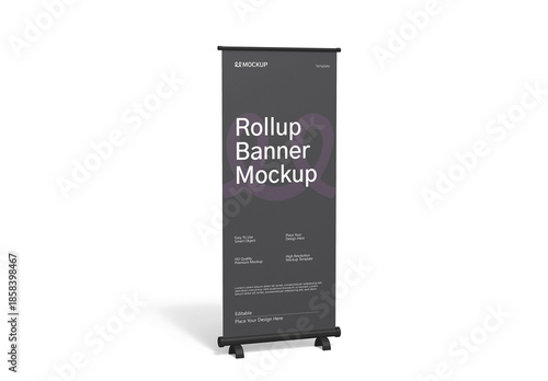 Retractable Event Roll-Up Banner Mockup