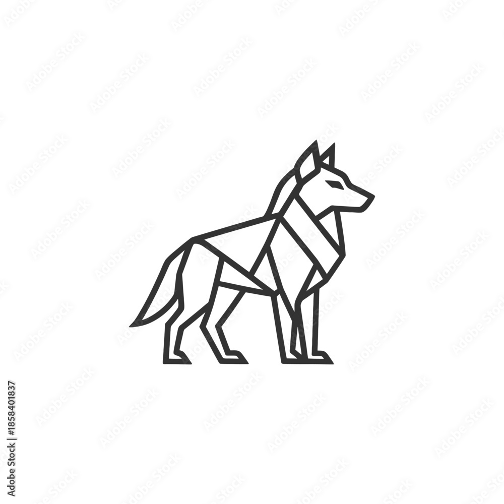 Obraz premium Vector Wolf Starbound Crest