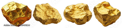 Gold Nuggets Mineral Samples – Realistic Geological Specimens for Mining, Educational, and Design Resources