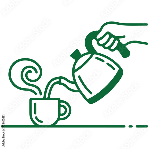 vector illustration of a watering can