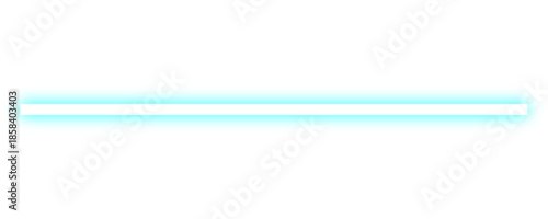 Glowing light line in blue color isolated on white. Futuristic neon line sign.