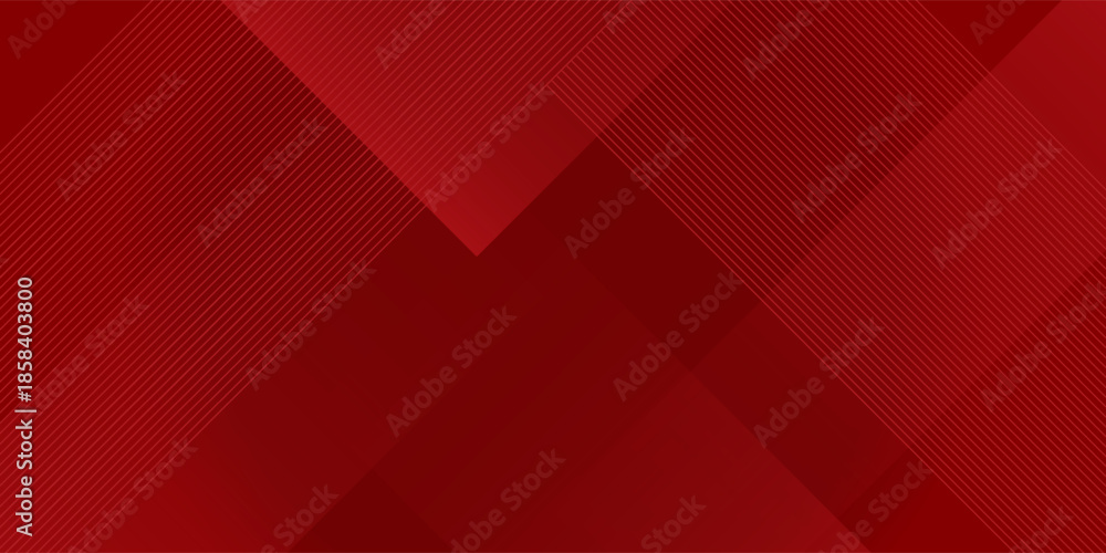 Obraz premium Modern red abstract background with layered diagonal lines and subtle striped texture, clean geometric design with deep red tones for business presentations, branding, posters, banners, websites.