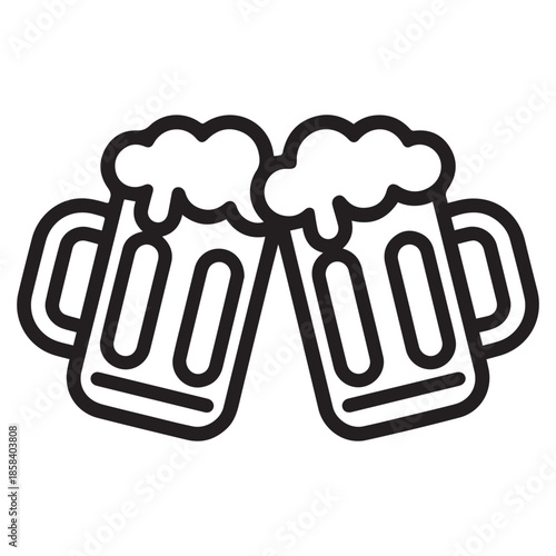 beer, mug, drink, glass, vector, illustration, alcohol, icon, foam, pub, beverage, symbol, cold, pint, lager, cartoon, ale, froth, sign, food, vintage, party, design, cup