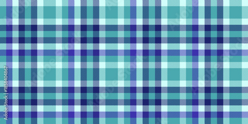 New background pattern vector, internet tartan texture seamless. Customer check plaid textile fabric in cyan and light colors.