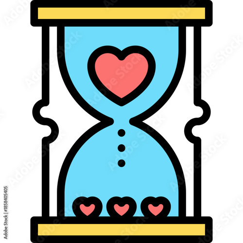 Hourglass With Hearts