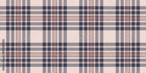 Contemporary fabric check textile, windowpane texture background seamless. Mixed plaid tartan pattern vector in light and blue colors.