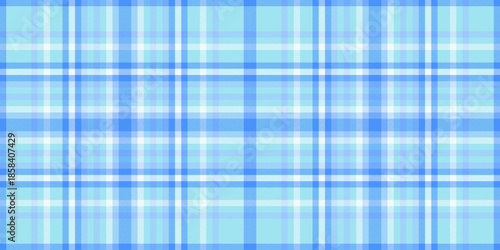 Sensual seamless vector plaid, pretty tartan pattern textile. Choose background check texture fabric in blue and cyan colors.