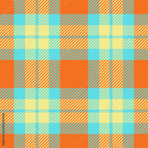 Cheerful plaid pattern evoking warmth  comfort. Ideal for textiles, backgrounds, or graphic design projects needing a touch of folksy charm.