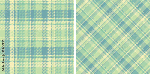 Seamless vector tartan of pattern texture plaid with a check background textile fabric. Set in nature colors for greeting card designs.