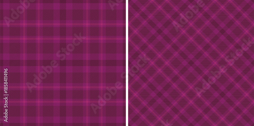 Texture background plaid of tartan fabric textile with a check pattern vector seamless. Set in night colors. Cozy living room ideas.